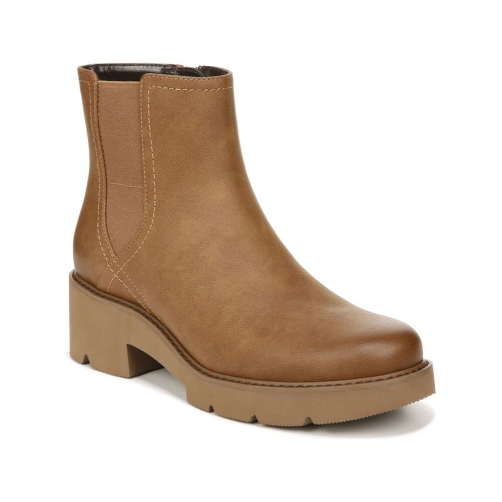 NATURALIZER Womens Brown Goring Non-Slip Cade Round Toe Block Heel Chelsea 9 M